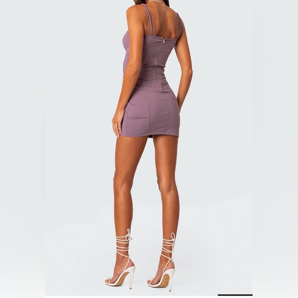 Edikted Lavender Mini Dress - Picture 3 of 6